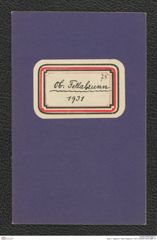 Seite 1, Tagebuch "Ober Fellabrunn | 1931" (NHMW-PRAE-BBB-74)